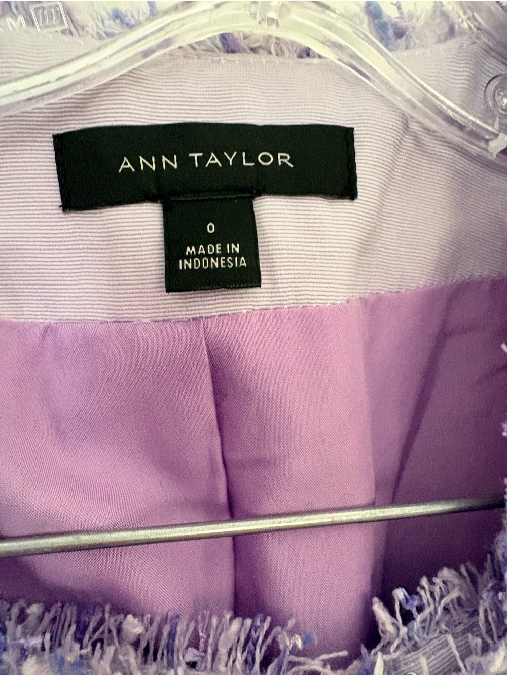 Ann Taylor Purple Tweed Skirt Suit Size XS/S - Picture 14 of 15